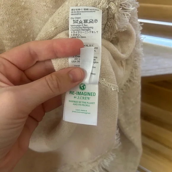 New With Tags J. Crew Women's Textured Cream Cardigan, XL - Picture 8 of 13